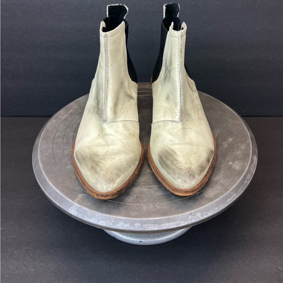 Free People Womens Ankle Boots Size EU 37 US 6.5 Bootie - DIRTY WHITE - Picture 10 of 10